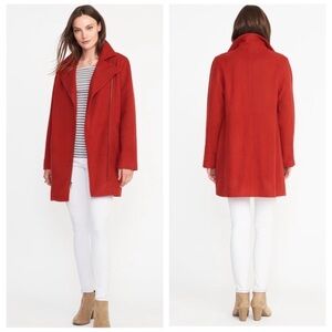 NWOT Old Navy Brushed Wool Moto Long Line Jacket | XL